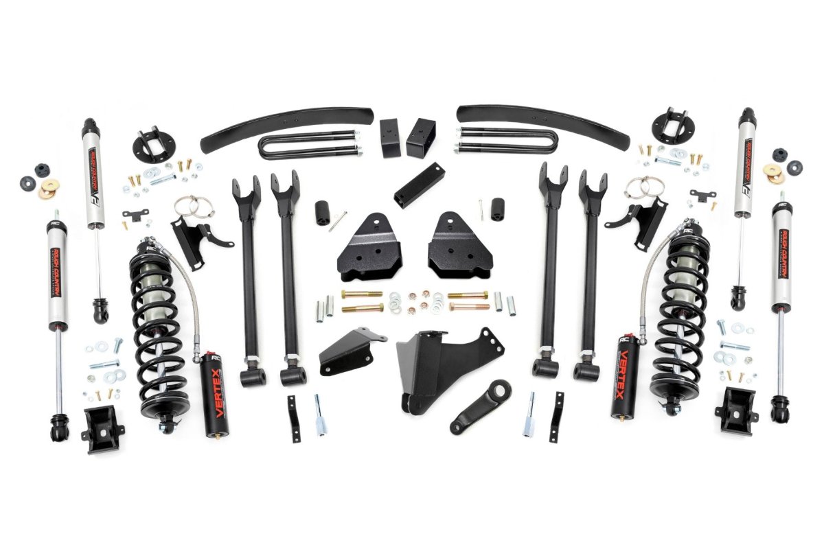Ford F-250 Super Duty Suspension Lift Kit - Rough Country - 6 Inch Lift Kit | Gas | 4 Link | OVLD | C/O V2 - '05-'07